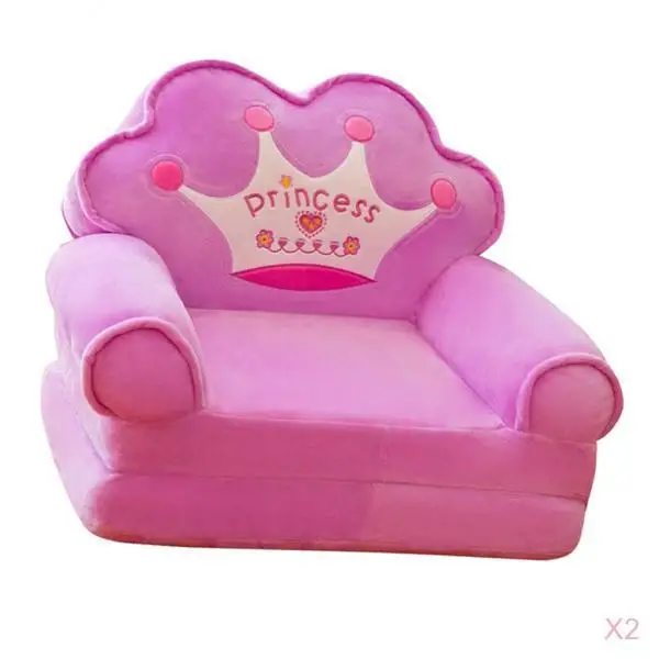 2xCartoon рама диван стул игра кресло детский сад кресло Милая корона мини-стул фиолетовый