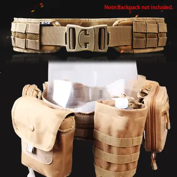 

Military Nylon Tactical Waist Belt Army Tactical Water Resistant Adjustable Training Support Molle System Hunting Accessories