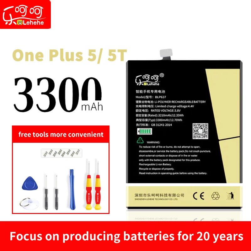 Lehehe для One Plus 5/5 T 3 3t 2 1 Батарея BLP571 BLP597 BLP613 BLP633 BLP637 высокое качество запасная батарея для мобильного телефона