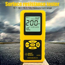 Ручной Измеритель сопротивления поверхности ЖК-дисплей тестер сопротивления заземления AS982 PUO88