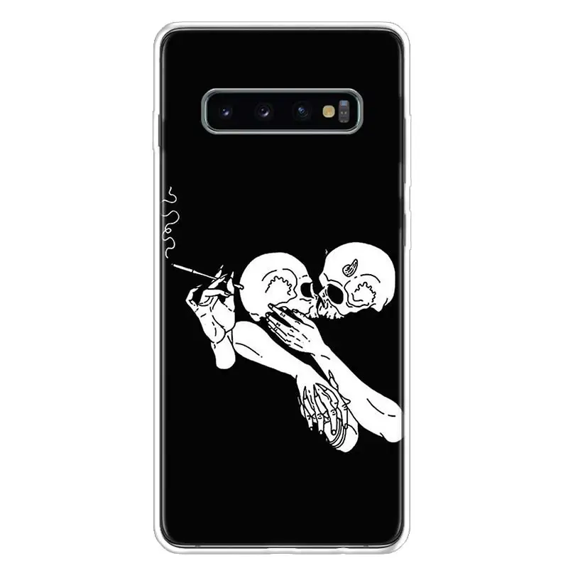 Жуткий Череп Забавный Танец скелет крышка чехол для телефона для samsung Galaxy A10 A20E A30 A40 A50 A70 A50S A80 M30S A6 A7 A8 A9 Pl