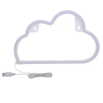 

Creative LED Neon Lights USB Battery Box LED Night Light Home Decoration White Cloud Outdoor Christmas Decorative Lamp