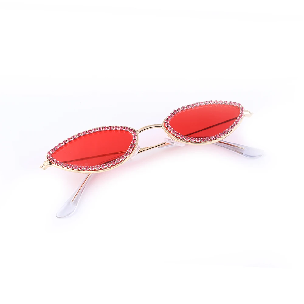 Sunglases Леди Мода rhinestone samll кошачий глаз женские Очки оправа с желтыми линзами или красный, прозрачный объектив samll очки - Цвет линз: M81-1
