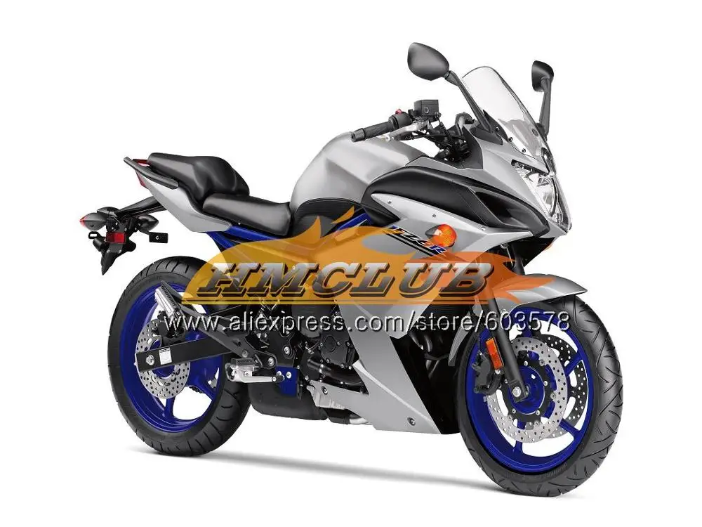 Корпус для YAMAHA FZ6N FZ6 R FZ-6R 2009 2010 2011 2012 2013 62CL. 4 FZ 6R FZ6R 09, 10, 11, 12, 13, 14, 15 лет, серого и черного цветов, обтекатель - Цвет: No. 18 Silvery