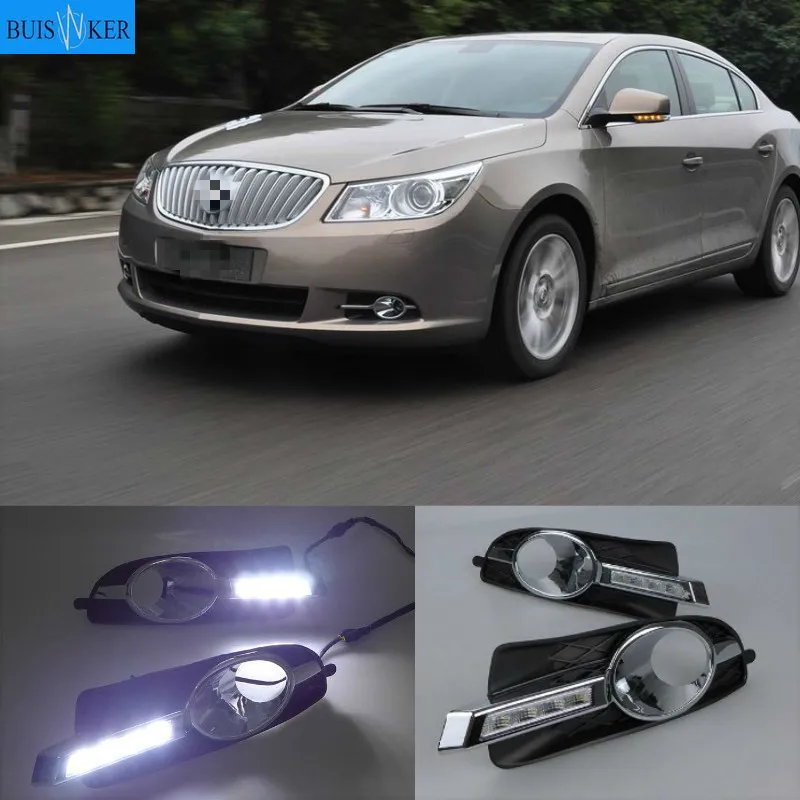 

Светодиодный дневной светильник для Buick Lacrosse 2010-2013 бампер решетка Противотуманные фары светильник DRL Противотуманные светильник крышка