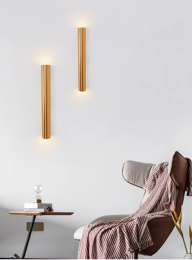 Creative living room TV background bedroom bedside office aisle stair light wall sonce bra muitl heads LED wall lamp wall light