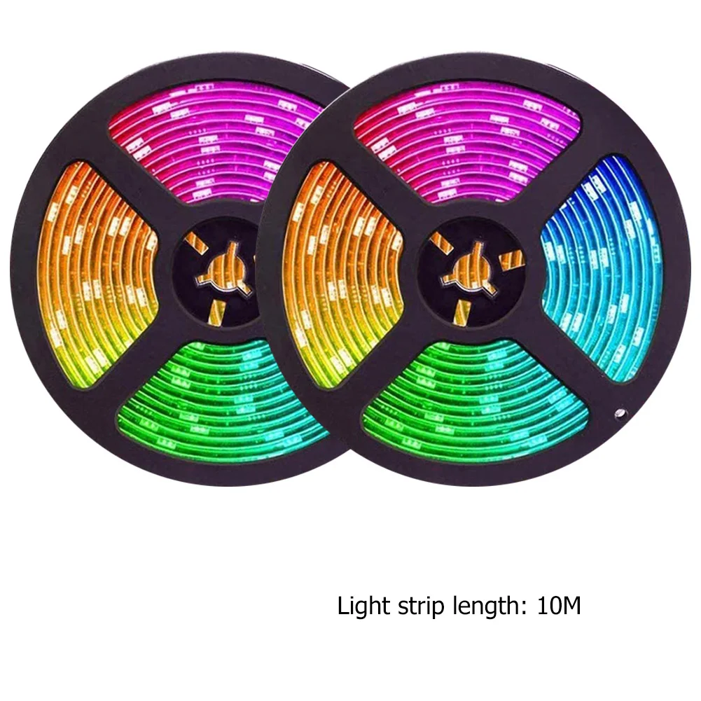 10m Bluetooth LED Strip Lights RGB 5050 SMD Flexible Ribbon 24 Key Remote Control TV Tape Lamp Waterproof LED Strip