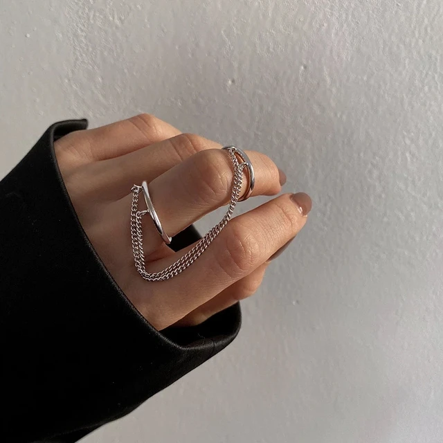 Silver Color Hollowed Heart Shape Open Ring Set Design Cute Fashion Love Jewelry For Women Girl Gifts Adjustable Birthday Party ar023
