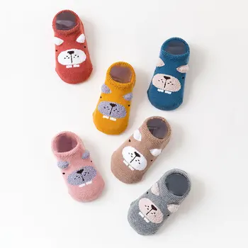 

Cute Cotton Baby Socks Winter Floor Baby Socks Boy Girls Anti Slip Cartoon Bear Children Floor Socks Shoes