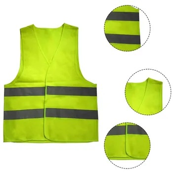 

High Visibility Yellow Vest Reflective Safety Workwear for Night Running Cycling Man Night Warning Working Clothes Fluorescent