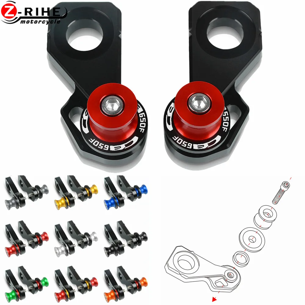 

Motorcycle Accessories cnc aluminum Cotton Reels Rear Wheel Axle Stand Pick Up Hook Set for Honda CB650F CB 650 F 2014-2018