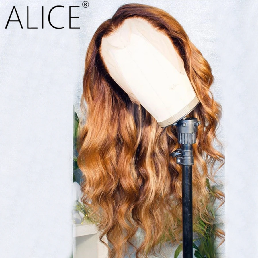 ALICE объемные волнистые парики 13x6 130% 150% плотность с детскими волосами предварительно выщипанные 8-24 дюйма нереми кружевные передние человеческие волосы парики