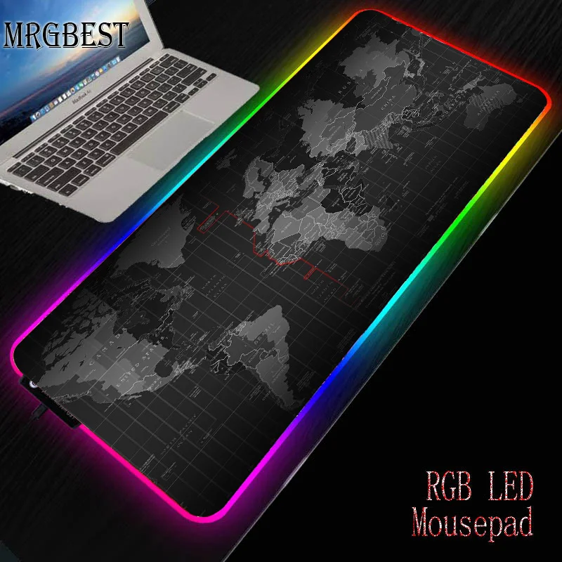 Mrgbest Old Map Game Rgb Tappetino Per Mouse Grande Per Game Player Pc Computer Padmouse Retroilluminazione A Led Xxl Tappetini Per Tastiera Tappetino