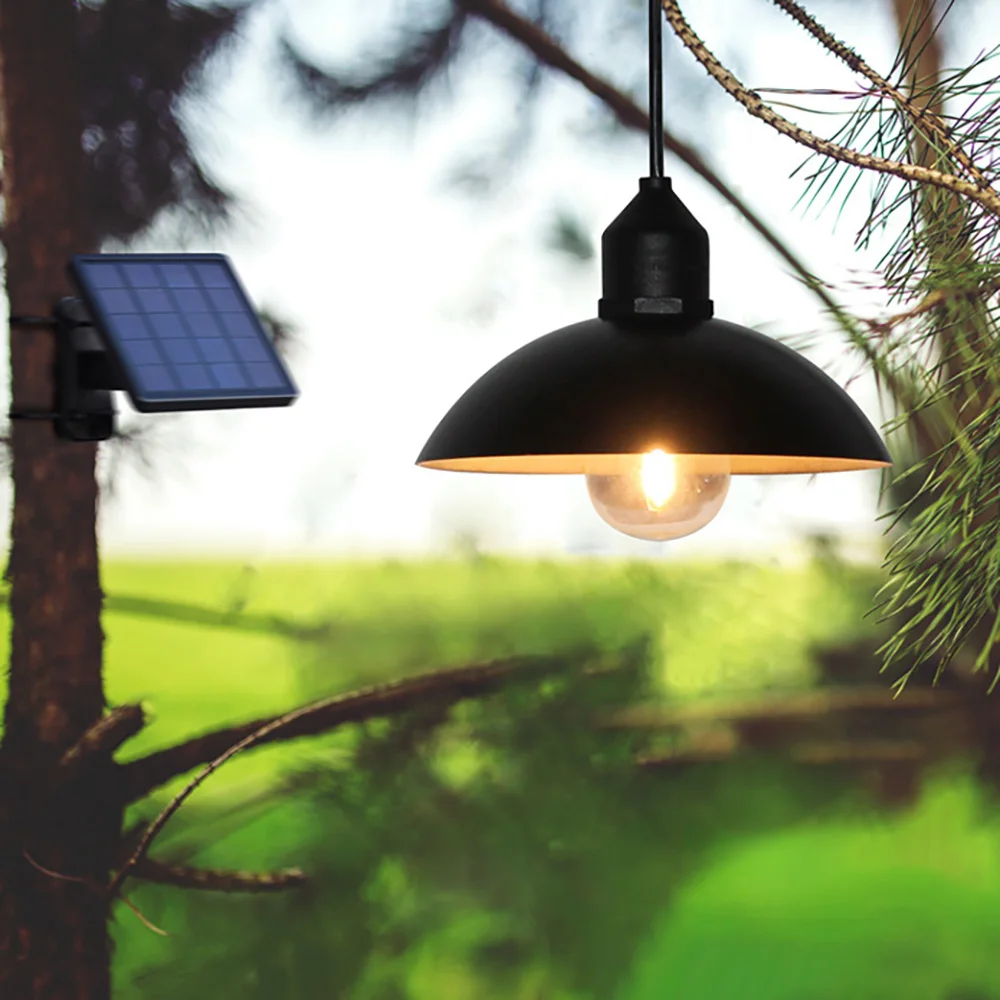 Solar do Diodo Emissor de Luz com Controle Cabo ao ar Remoto Lâmpada Solar Retro Lustre Abajur Bulbo Painel 9.8ft Livre Jardim Luz 2 High Quality Luzes e Iluminação