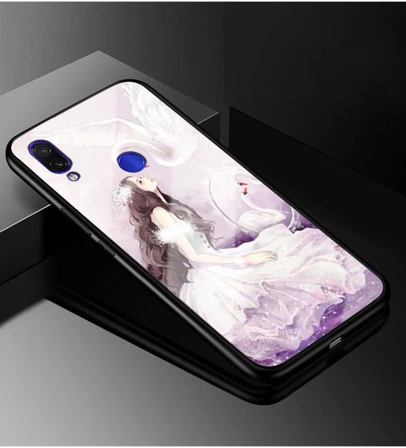 11 Для Xiaomi Redmi Note 7 Чехол стекло для ПК чехол для телефона черный бампер чехол для Xiaomi Redmi Note 7 Pro 7S противоударный чехол Note7 - Цвет: 11