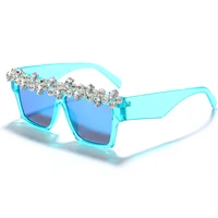 Square Diamond Sunglasses WoBrand Fashion Sunglasses One Piece Gafas