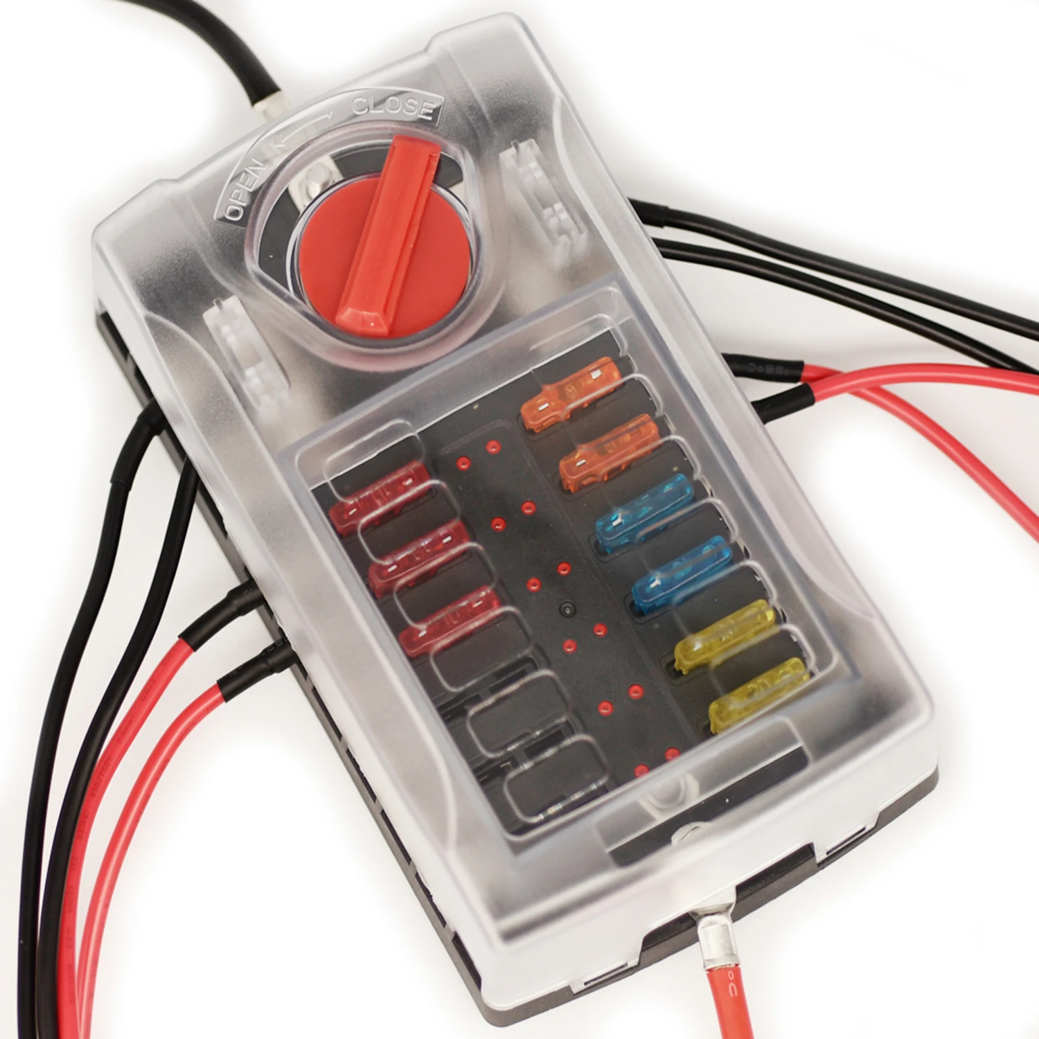Everything Is Solar 12WAY Fuse Box With Screw Blade Fuses Holder Block