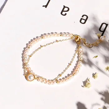 

Bracelets INS Non-mainstream Design Simple Natural Pearl Bracelets Adjustable Versatile Bracelets