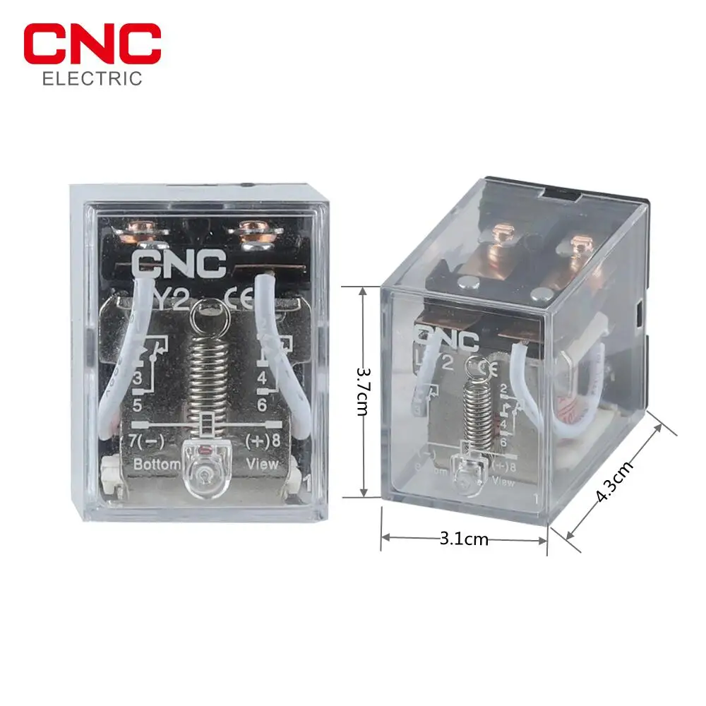 CNC LY2NJ  , Ϲ DPDT ũ ̴ ڱ  ġ,  ̽ , AC 110V, 220V, DC 12V, 24V, 1 ڽ, 20 