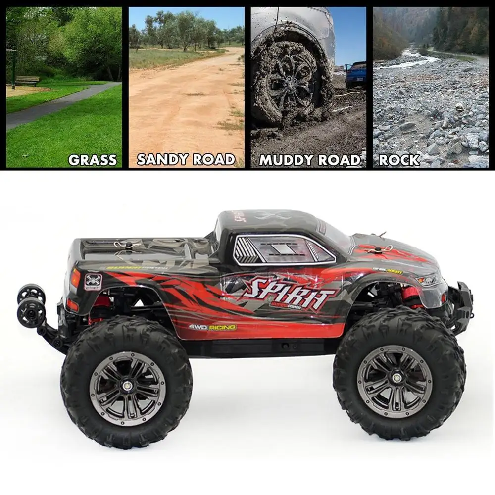US $117.47 Q901 116 Rc Car 4wd Brushless Motors Driving Desert Truck Drive Bigfoot Remote Control Car Model OffRoad Vehicle Toy