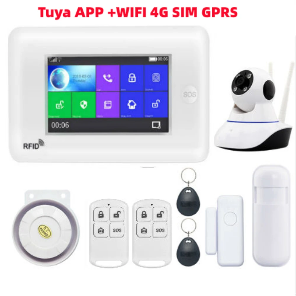 Беспроводная Wi-Fi домашняя охранная система сигнализации 4G GPRS Ip-камера с