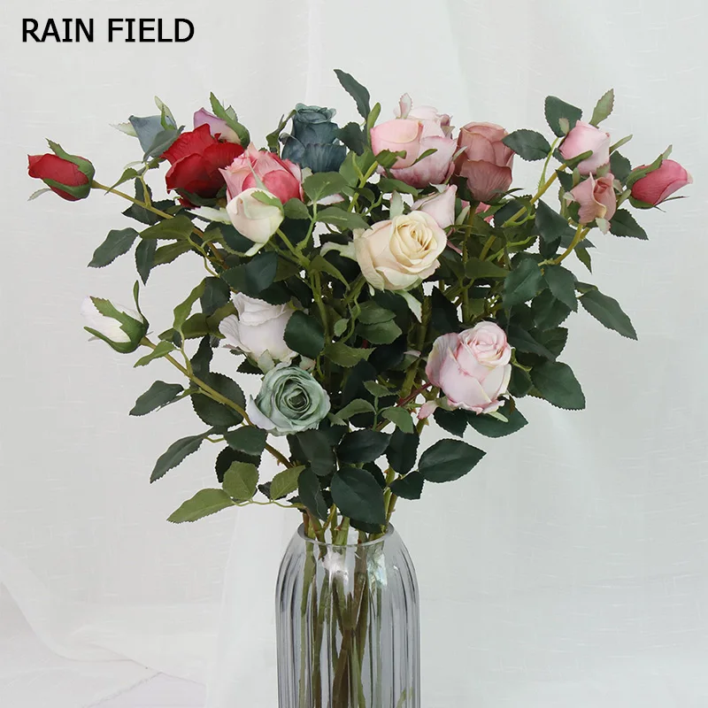 

Artificial Flower Simulation Silk Rose Wedding Home Decoration Fake Flower European Rose Fake Flower Exquisite for Crafts
