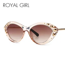 ROYAL GIRL новые женские солнцезащитные очки Willow Cat Eyes брендовые дизайнерские ретро квадратные металлические солнцезащитные очки ss371