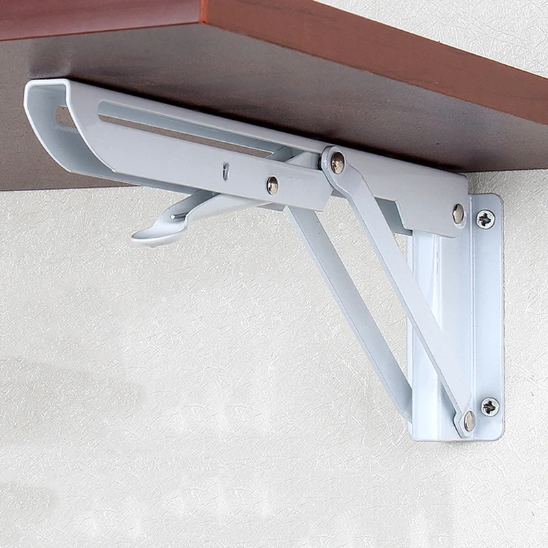 

2PCS,8-20 Inch Triangle Folding Angle Metal Bracket Heavy Support Adjustable Wall Mounted Bench Table Shelf Bracket