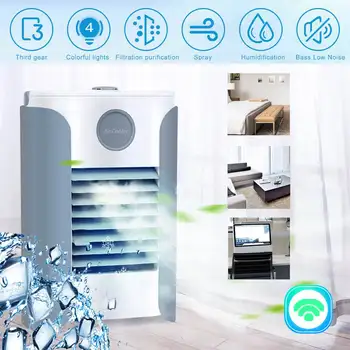 

Portable Air Conditioner Conditioning Fan Humidifier USB Multifunction Air Cooling blue-tooth Speaker Cooler for Home Desk