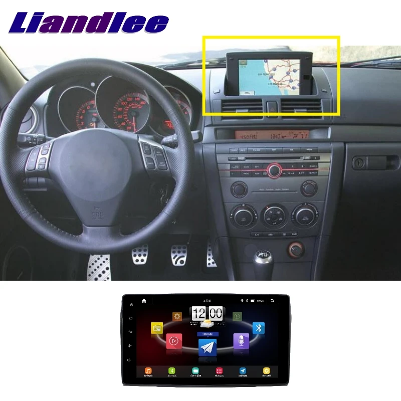 Для Mazda 3 BK Axela 2003~ 2009 LiisLee автомобильный мультимедиа, ТВ DVD gps аудио Hi-Fi Радио Стерео стиль навигация NAVI