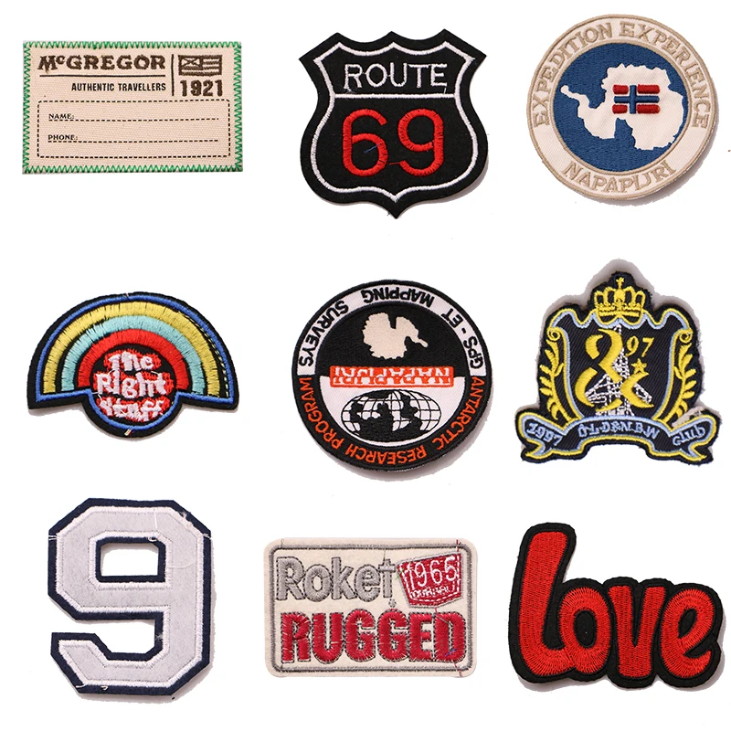 

Cartoon Decorative Stamp, map of Norway, rainbow icon Embroidered Applique Patches For DIY Iron on Badges Stickers on a backpack