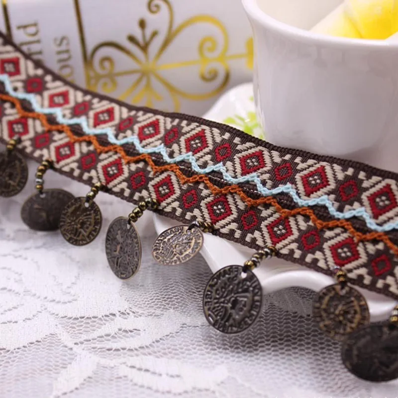 Retro Tassel Fringe Lace Ribbon Fabric Sewing Curtain Clothing Crafts Accessories 1Yards/Lot