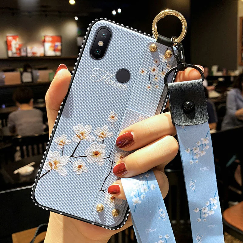 Чехлы с ремешком на запястье для xiaomiredminote9 A1 A2 MAX2 3 8SE 9SE Note 4 4X 5 5A 6 6A 8 8Pro винтажный