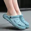 Large Sizes Woman's Slippers High Quality Half Sandals Women 2023 Couple Sandals Man Summer Waterproof Beach Hole Shoes Flat G28 3