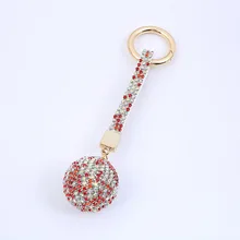  Zircon Key Chain Pendant Tassel Mickey Bear Heart Animal Horse Ball Car Bag Korean Luxury Rhinestone Accessories Fashion Jewelry 