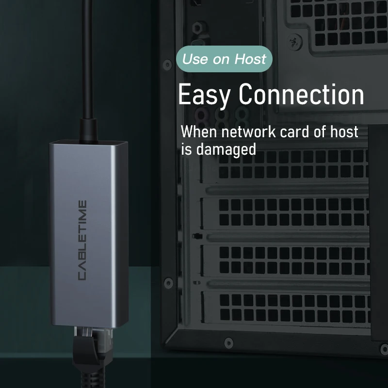 CABLETIME USB 이더넷 100Mbps 어댑터 USB 2.0 RJ45 네트워크 카드 닌텐도 스위치 맥북 에어 노트북 LAN 어댑터 C359