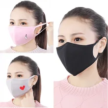 Модная черная маска для рта против пыли, теплая маска для лица с заглушенным ртом, хлопковая маска на лицо для мужчин, маска для рта с рисунком аниме