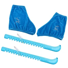 1 пара фигурные роликовые коньки крышка с мягким Регулируемый нож защитная Шестерня синий