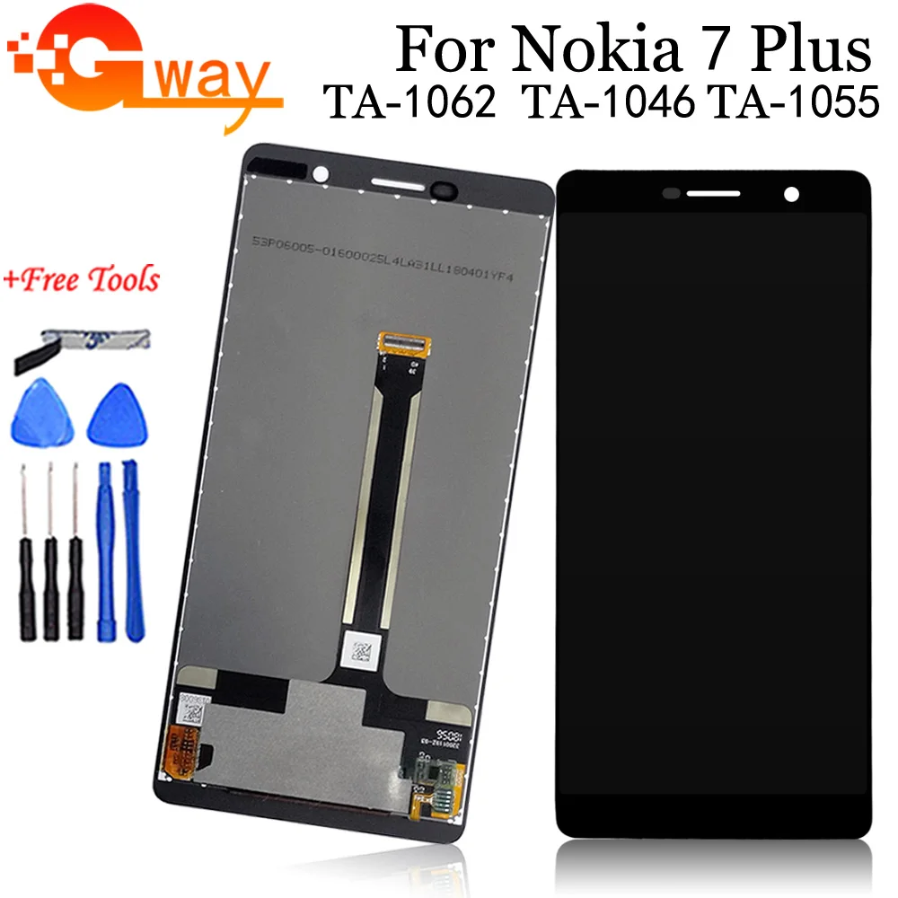 ЖК-дисплей для Nokia 7 Plus TA-1062 дигитайзер сенсорного экрана в сборе E9 сменный s |