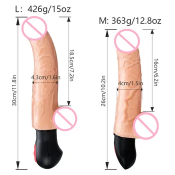 12 Speeds Stretch Dildo Vibrator Masturbation G-Spot Vaginal Stimulator Heating Big Realistic Penis Vibrators Sex Toys for Women 5