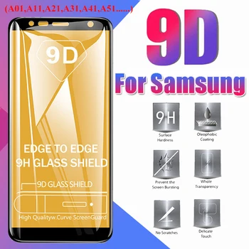 

50pcs 9D Tempered Glass Curved Film Full Cover Screen Protector For Samsung Galaxy A01 A21 A31 A41 A01 A51 A61 A71 A81 A91