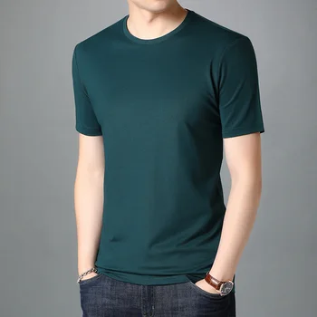 

2020 summer new solid color round neck short-sleeved t shirt men casual t shirts men's half-sleeved tops tees 233