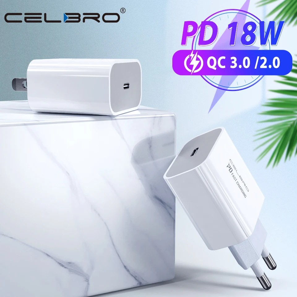 Адаптер питания для Apple 18 Вт Usb C QC PD 3 0 быстрая зарядка | Мобильные телефоны и