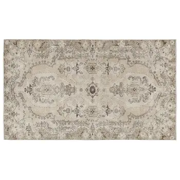 

Handmade Beige Vintage English English Area Rug 158x270 Cm-5'2''X8'10''
