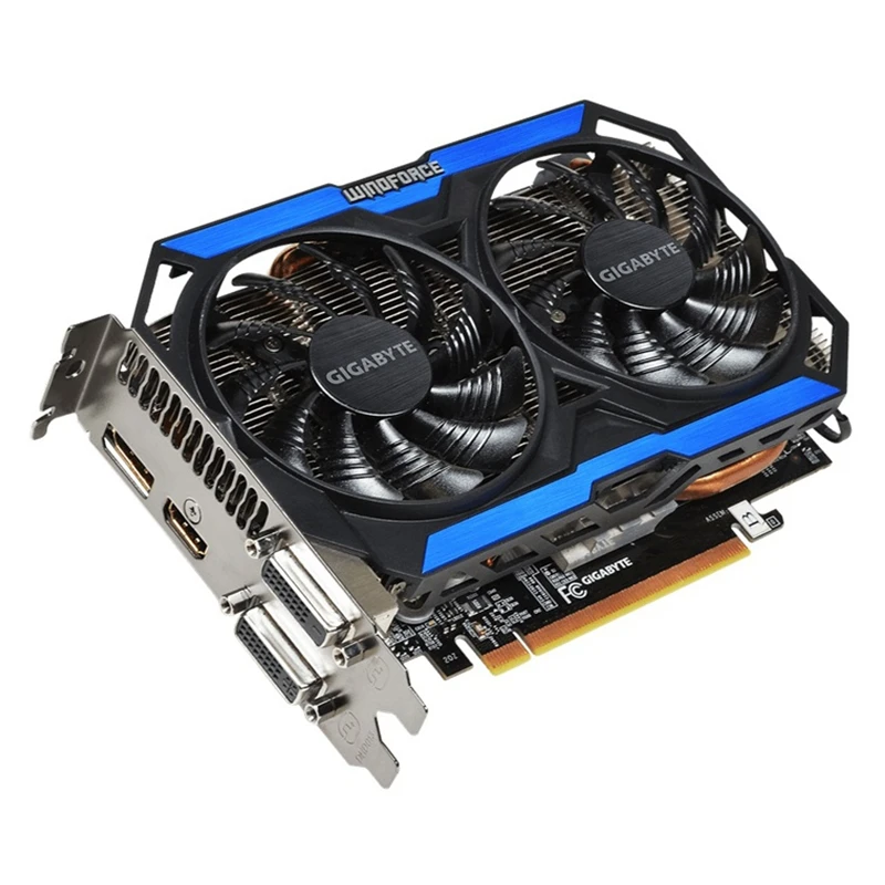 GIGABYTE GPU GTX960 4G D5 видеокарты 128 бит GM206 GDDR5 видеокарта для NVIDIA карта Geforce GTX960 GV-N960OC-4GD б/у