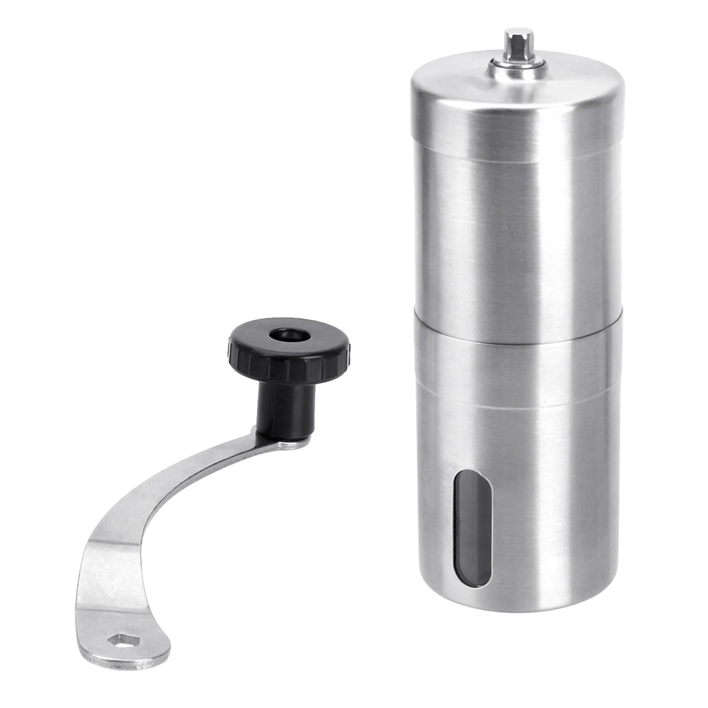 

NICEYARD Mini Portable Coffee Bean Grinder Silver Burr Grinders Stainless Steel Seeds Mill Kitchen Tool