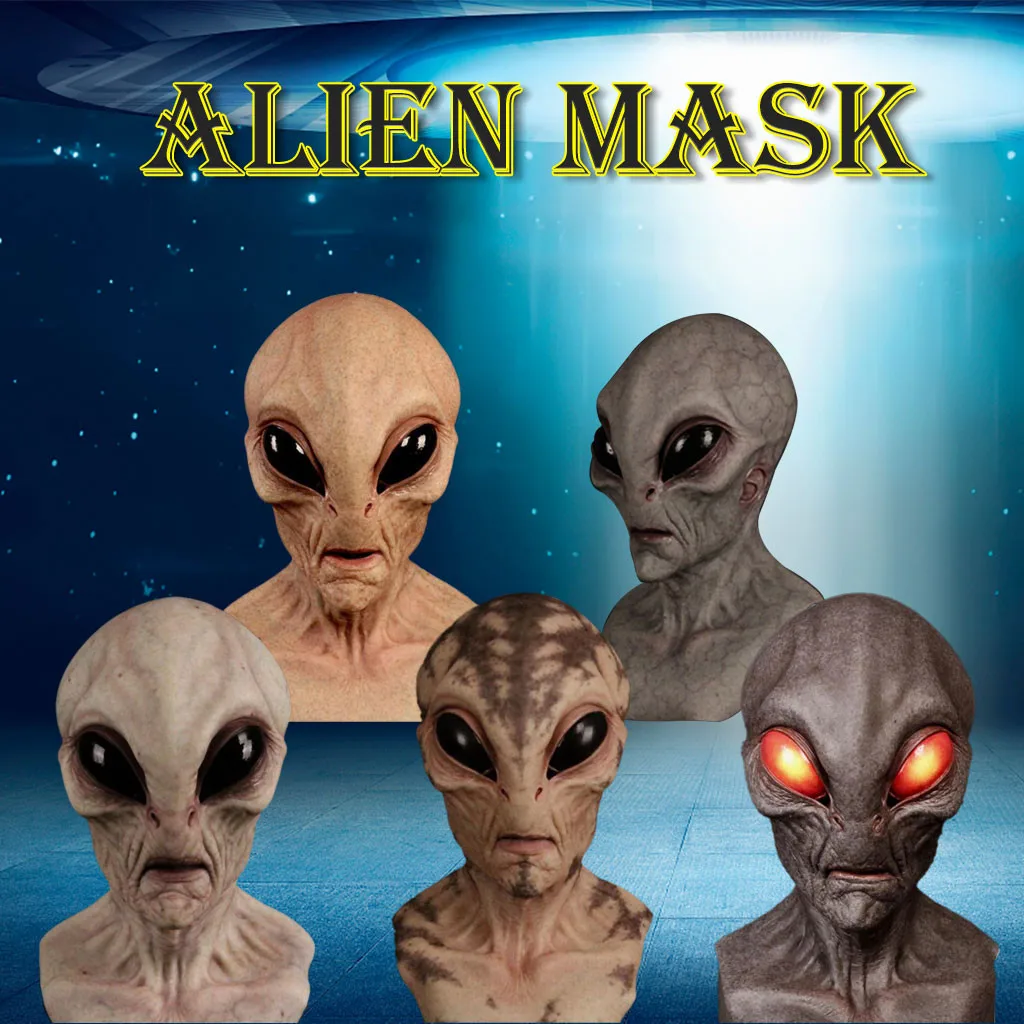 

cosplay halloween masks Toys Alien Mask Scary Horrible Horror Alien face mask Magic Mask face cover mascarillas mouth mask Toys