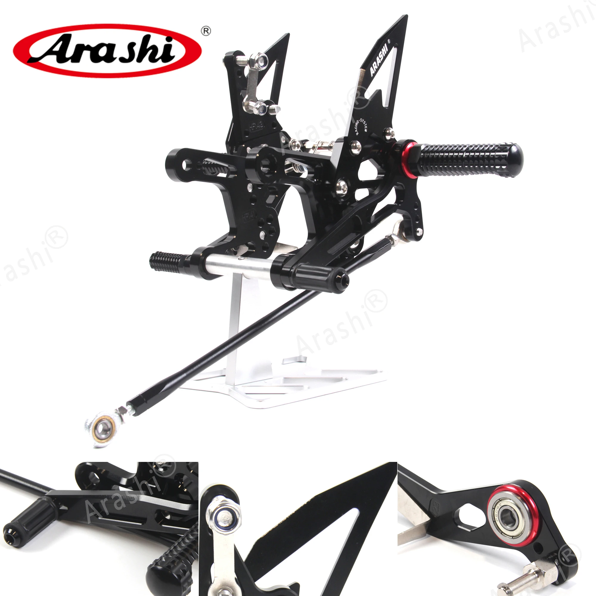 

Arashi ZX10R CNC Регулируемая подставка для ног для KAWASAKI NINJA ZX-10R ZX1000 ABS 2016 - 2020 2017 2018 2019 подставка для ног