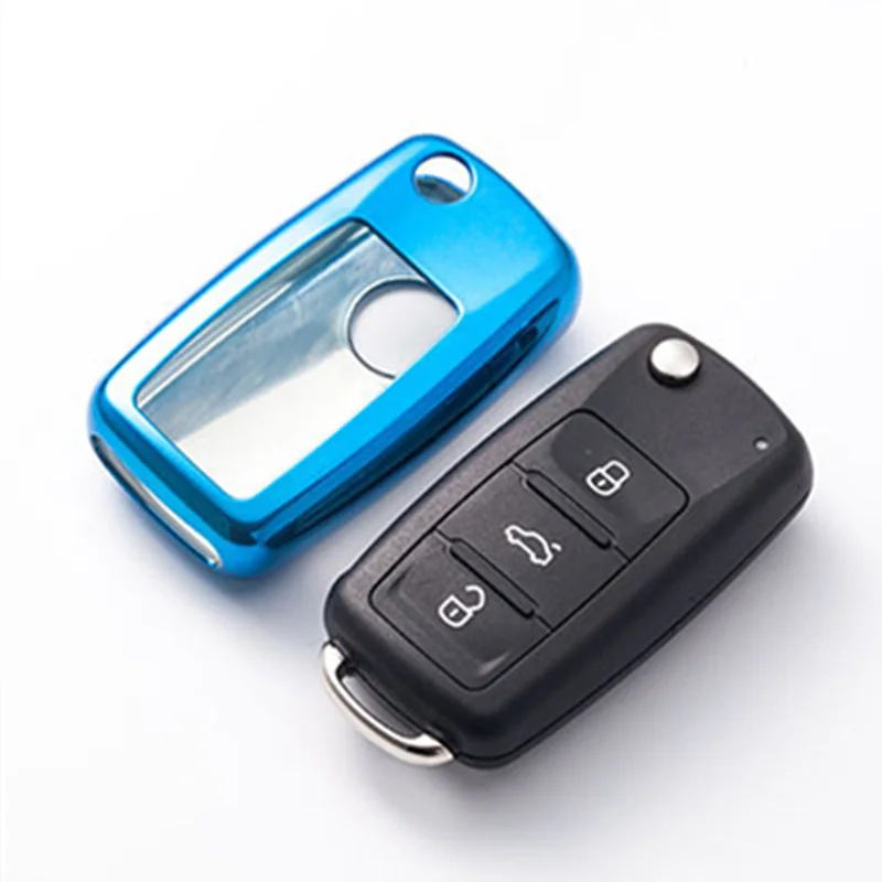 Мягкий чехол для ключа из ТПУ V W Golf Bora ForJetta POLO GOLF Passat Skoda Octavia A5 Fabia SEAT Ibiza Leon защита