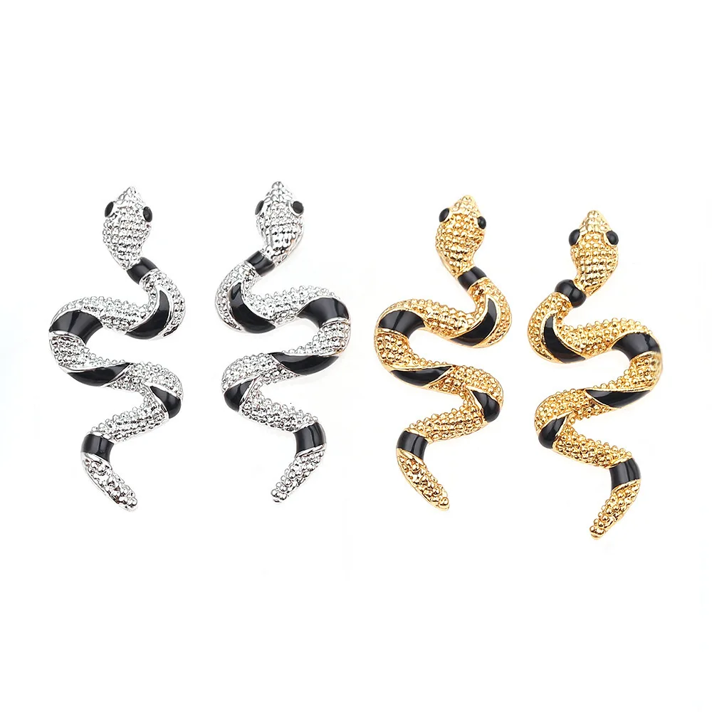 Женские серьги-гвоздики в виде змеи Jouval серьги животных Ювелирные изделия стиле